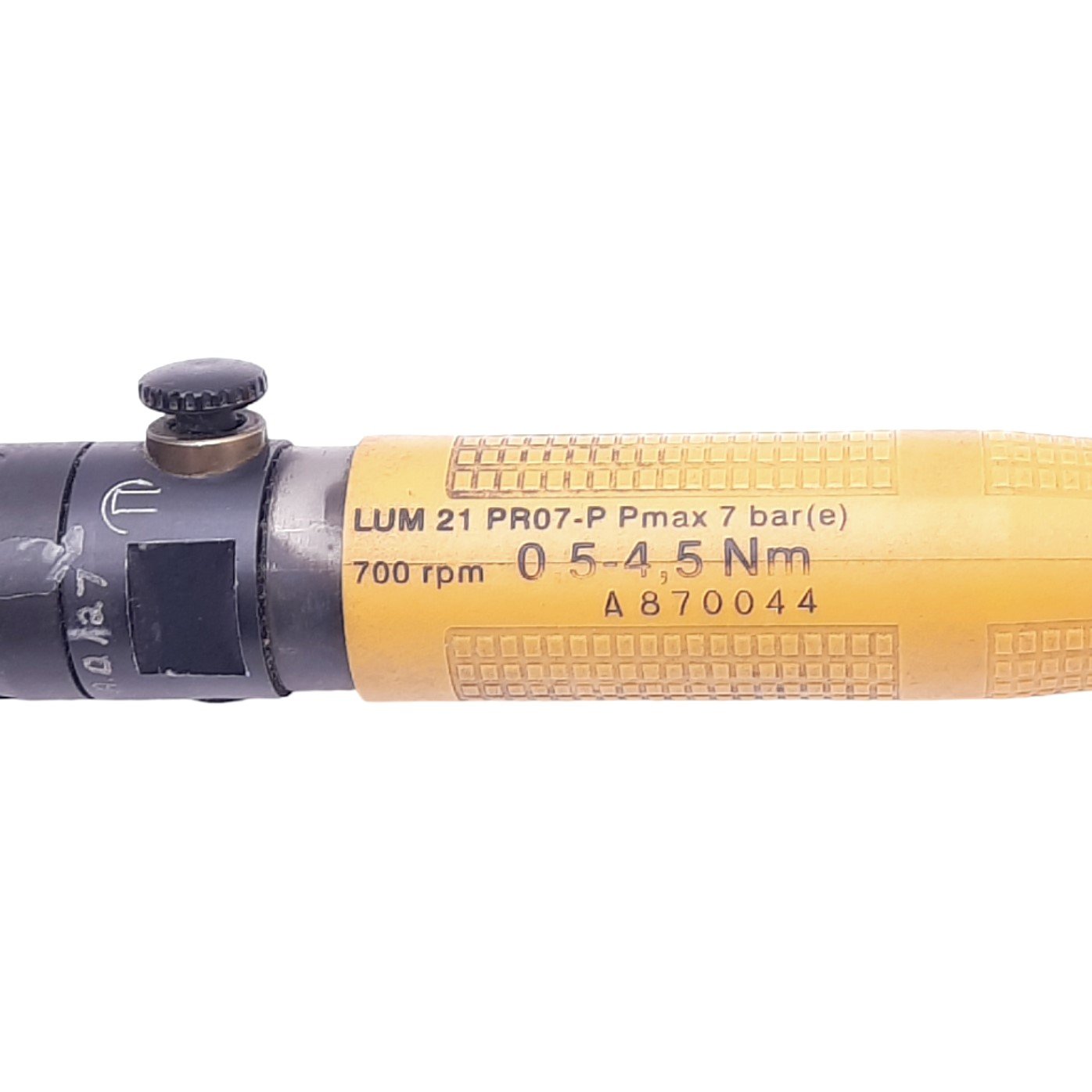 Used Atlas Copco Tools LUM21 PR07-P Pneumatic Screwdriver, 700rpm, 0.5-4.5Nm, 7bar