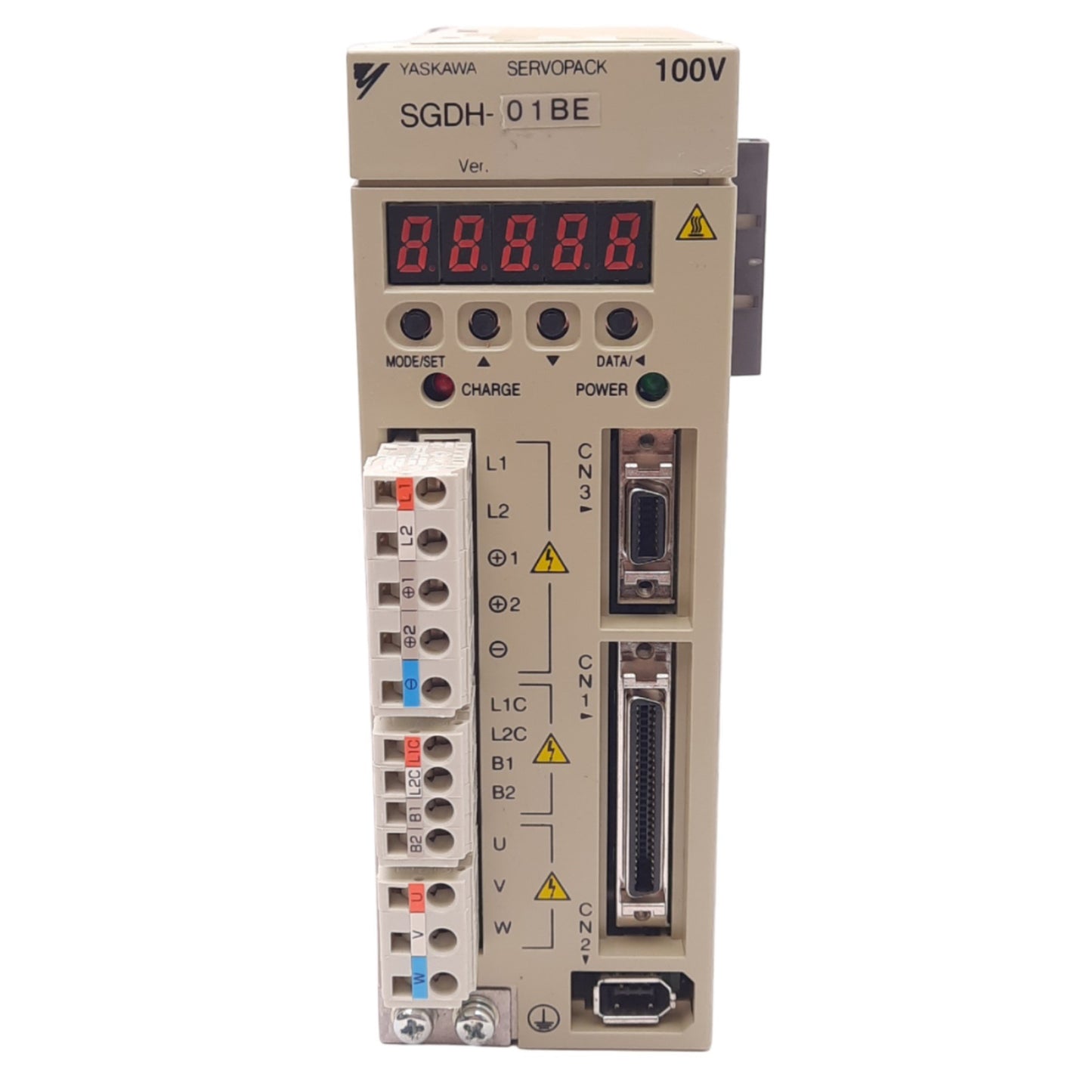 Used Yaskawa SGDH-01BE Sigma II Servopack, 100-115VAC In, 3Phase 0-115VAC 0-300Hz Out
