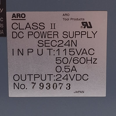 Used Aro SEC24N Electric Screwdriver Controller, 24VDC 2A Output, 115VAC 0.5A Input