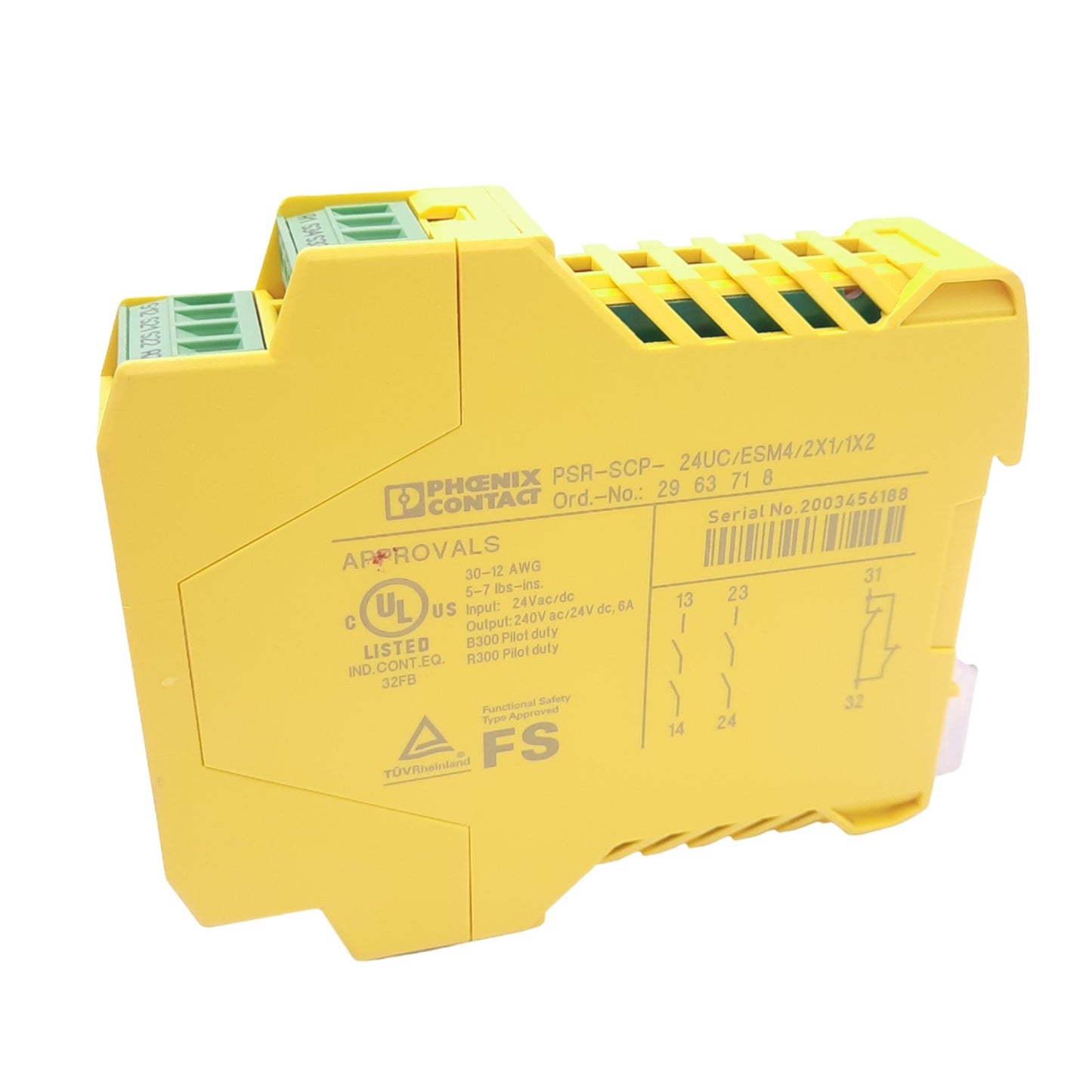 Used Phoenix Contact PSR-SCP-24UC/ESM4/2X1/1X2 Safety Relay, 3-Pole, 240VAC/24VDC