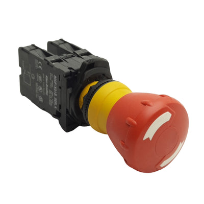 Used Allen Bradley 800FP-MT44 Twist Release E-Stop w/ 1NO + 2NCSM, 22mm, 600V 10A