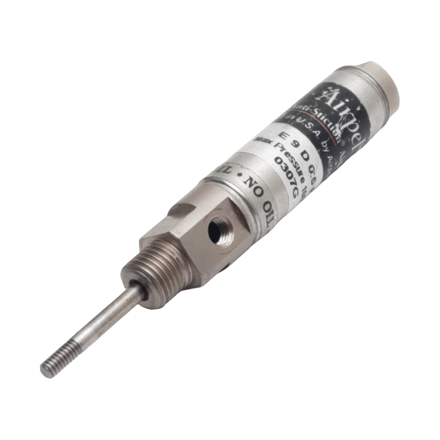 Used Airpel E9D0.5N Pneumatic Cylinder, ø0.366in Bore, 0.5in Stroke, M5, 100psi Max