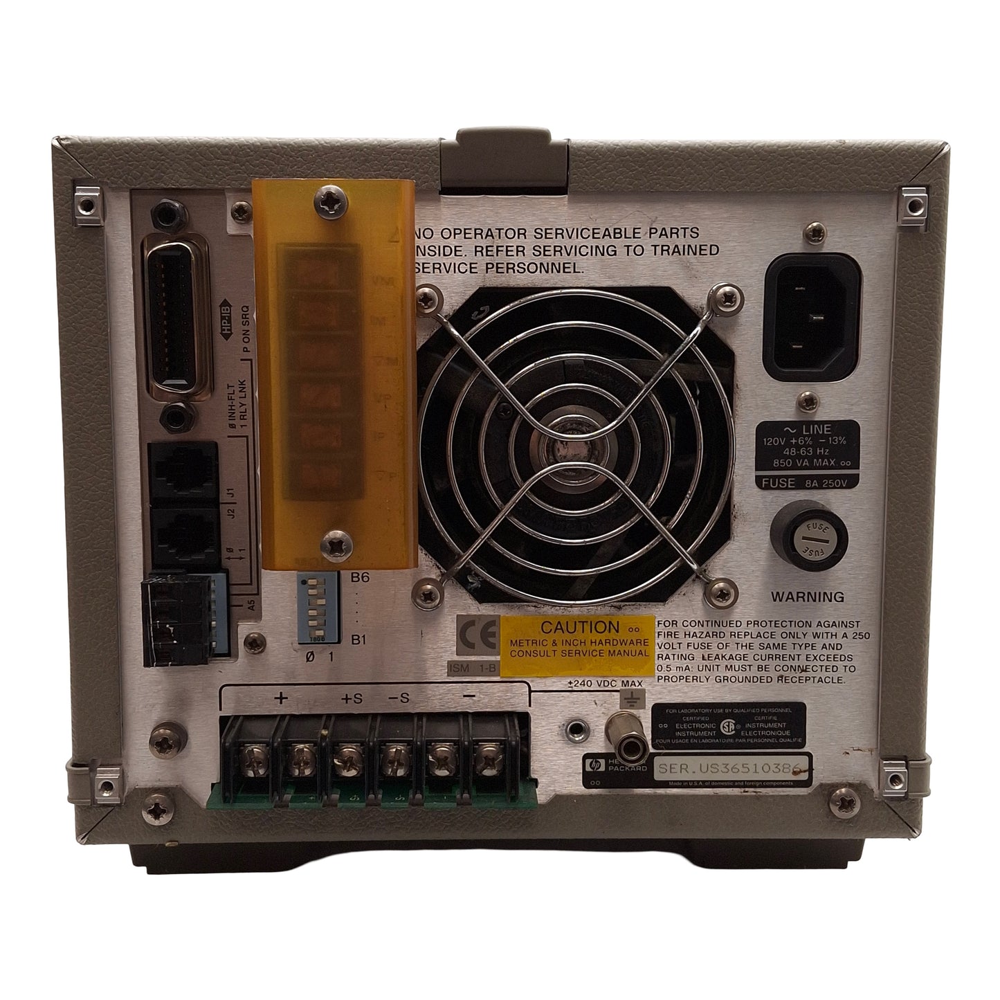 Used HP 6038A System DC Power Supply, 200W, 0-60VDC 0-10A Output, 120VAC Input, RJ-12