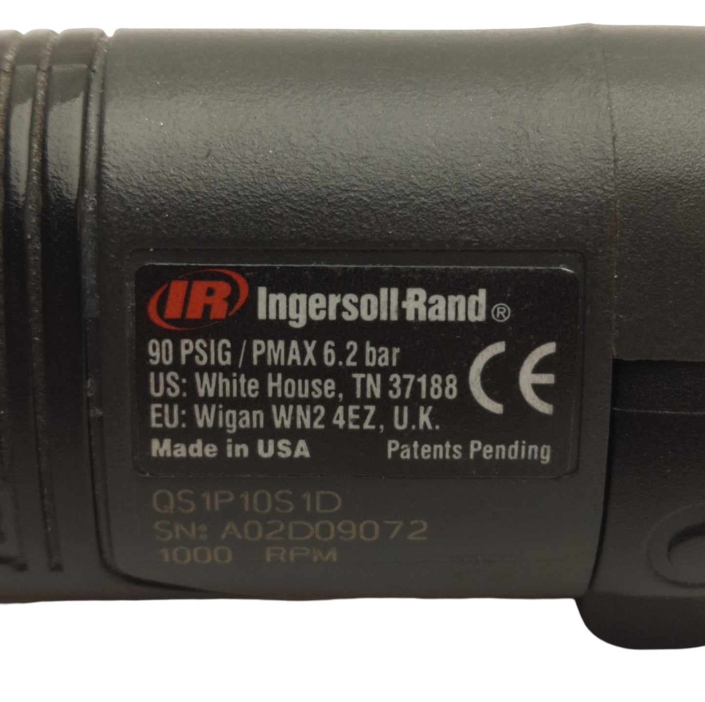 Used Ingersoll Rand QS1P10S1D Pneumatic Screwdriver, 1/4in NPT, 0.3-4.5Nm Torque