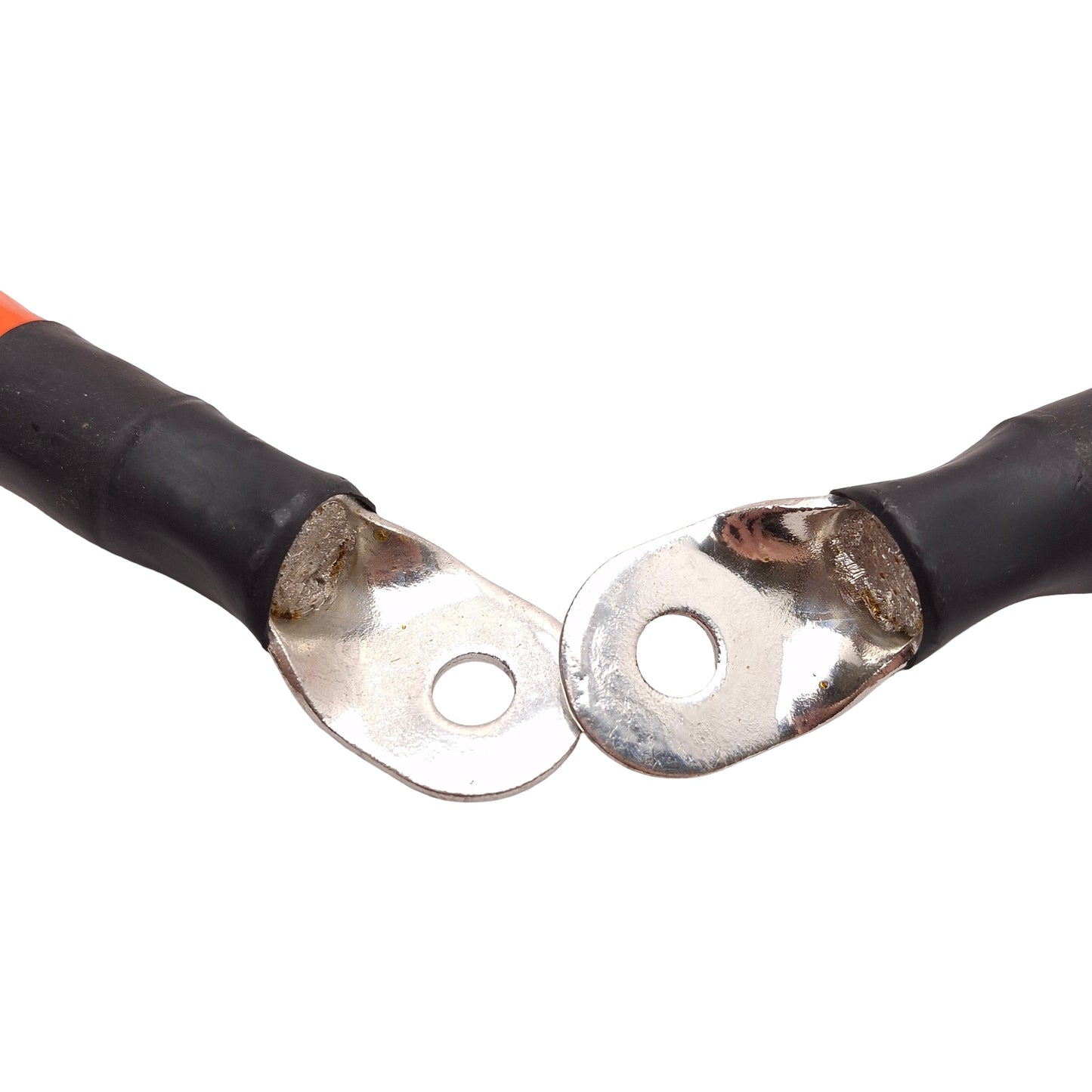 Used AWM 10070 E42481 Battery Cable, 600VAC, 2/0 AWG, ø0.325in ID Ring, 4ft Long