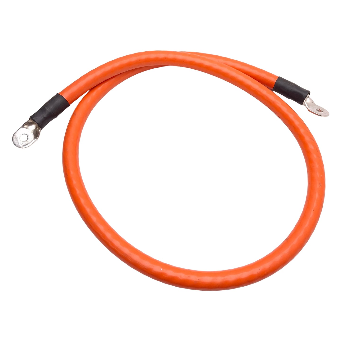 Used AWM 10070 E42481 Battery Cable, 600VAC, 2/0 AWG, ø0.325in ID Ring, 4ft Long