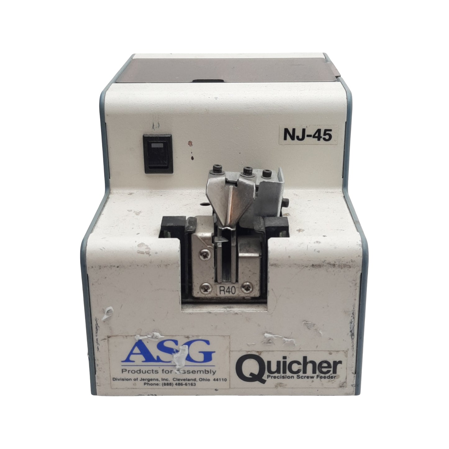 Used Ohtake NJ-45 Automatic Screw Feeder M3.5-M5.0 Range, 12VDC 500mA, 150cc Capacity