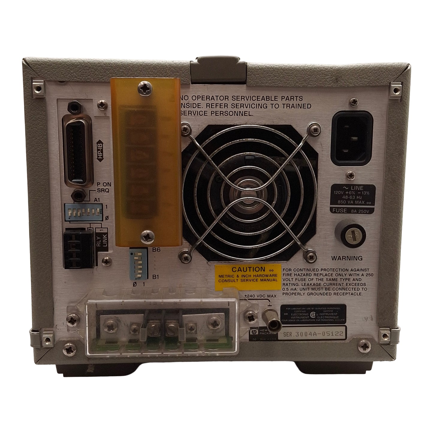 Used HP 6033A System DC Power Supply, 200W, 0-20VDC 0-30A Output, 120VAC Input