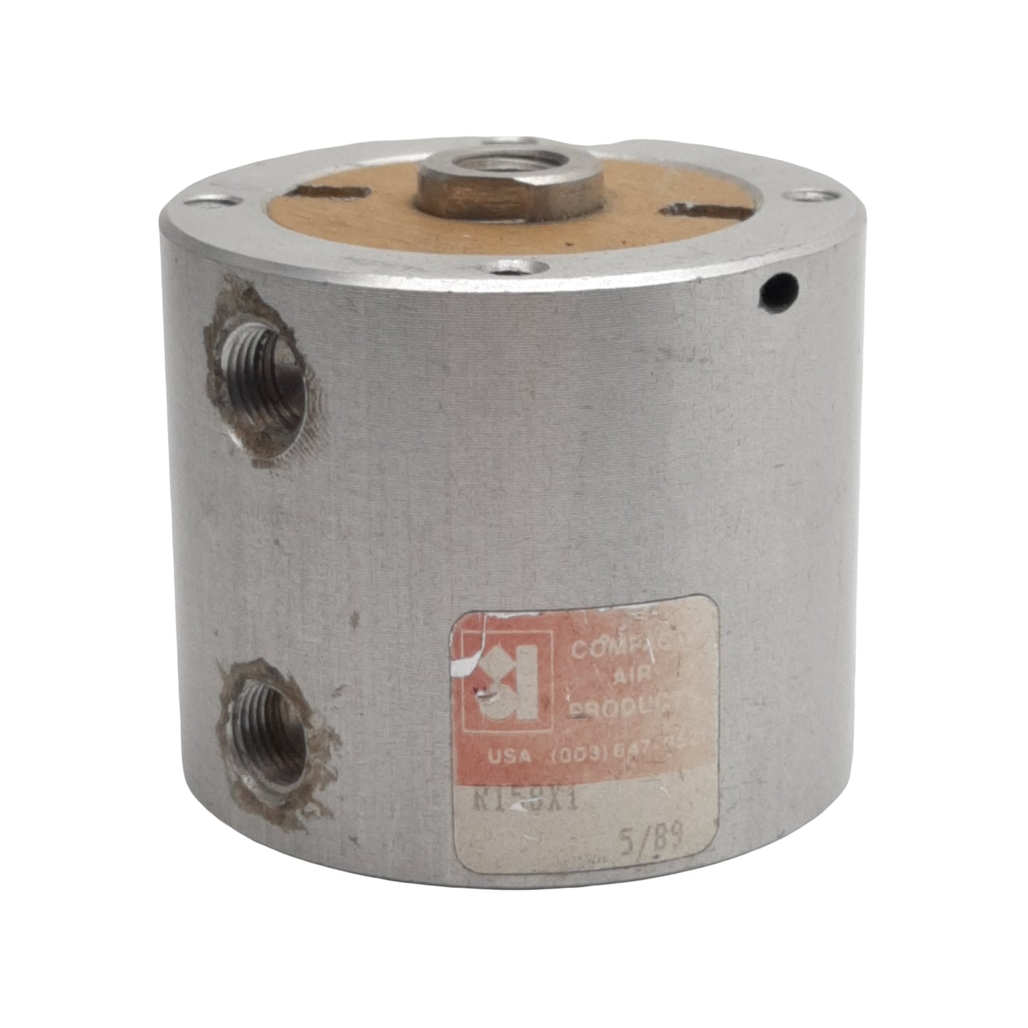 Used Compact R158X1 Pneumatic Cylinder, ø1-5/8in Bore, 1in Stroke, 1/8in NPT, 150psi