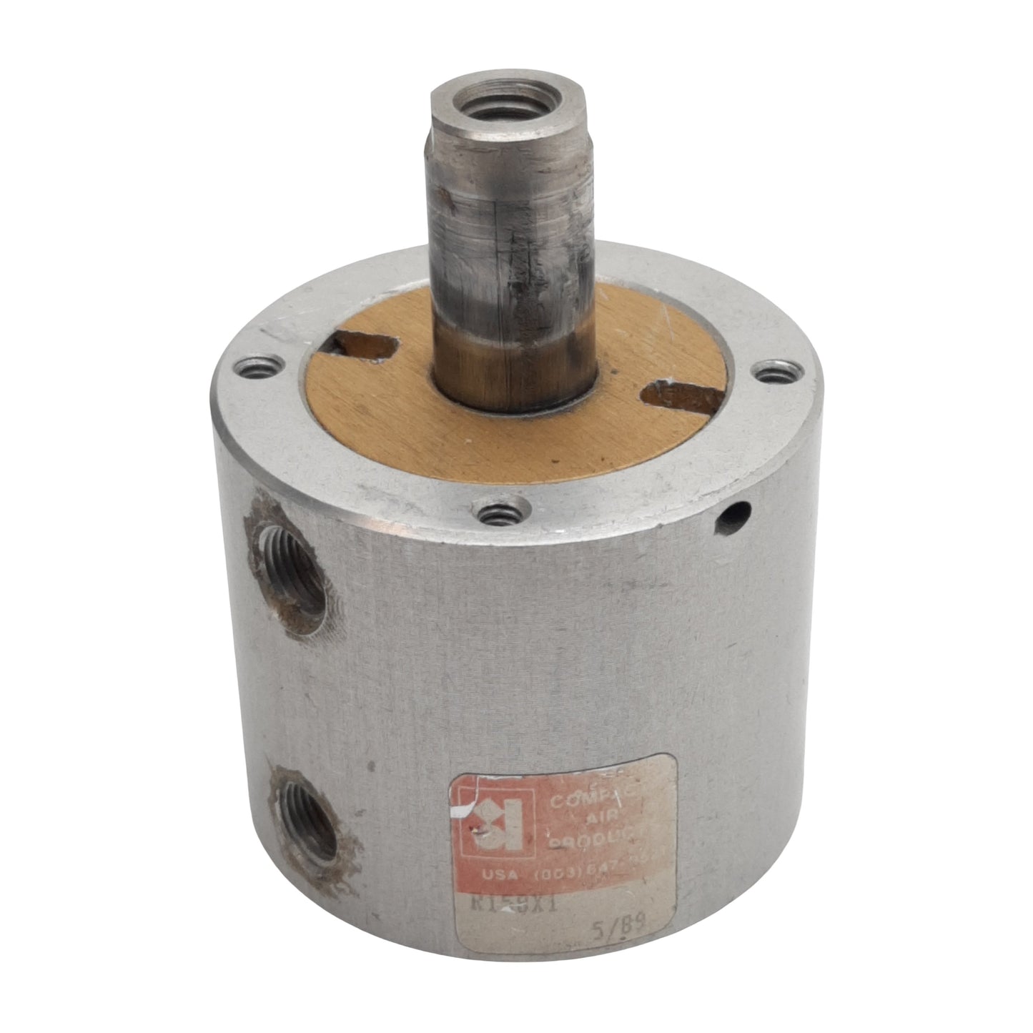 Used Compact R158X1 Pneumatic Cylinder, ø1-5/8in Bore, 1in Stroke, 1/8in NPT, 150psi