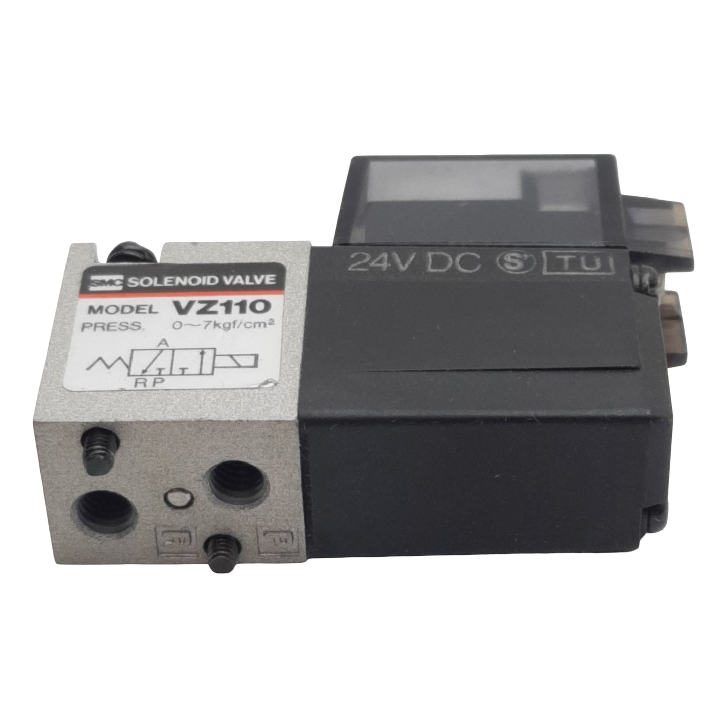 Used SMC VZ110-5MOZ-M5 Solenoid Valve, 3-Way NC, 0.15-0.7MPa, M5 Port, 24VDC Coil