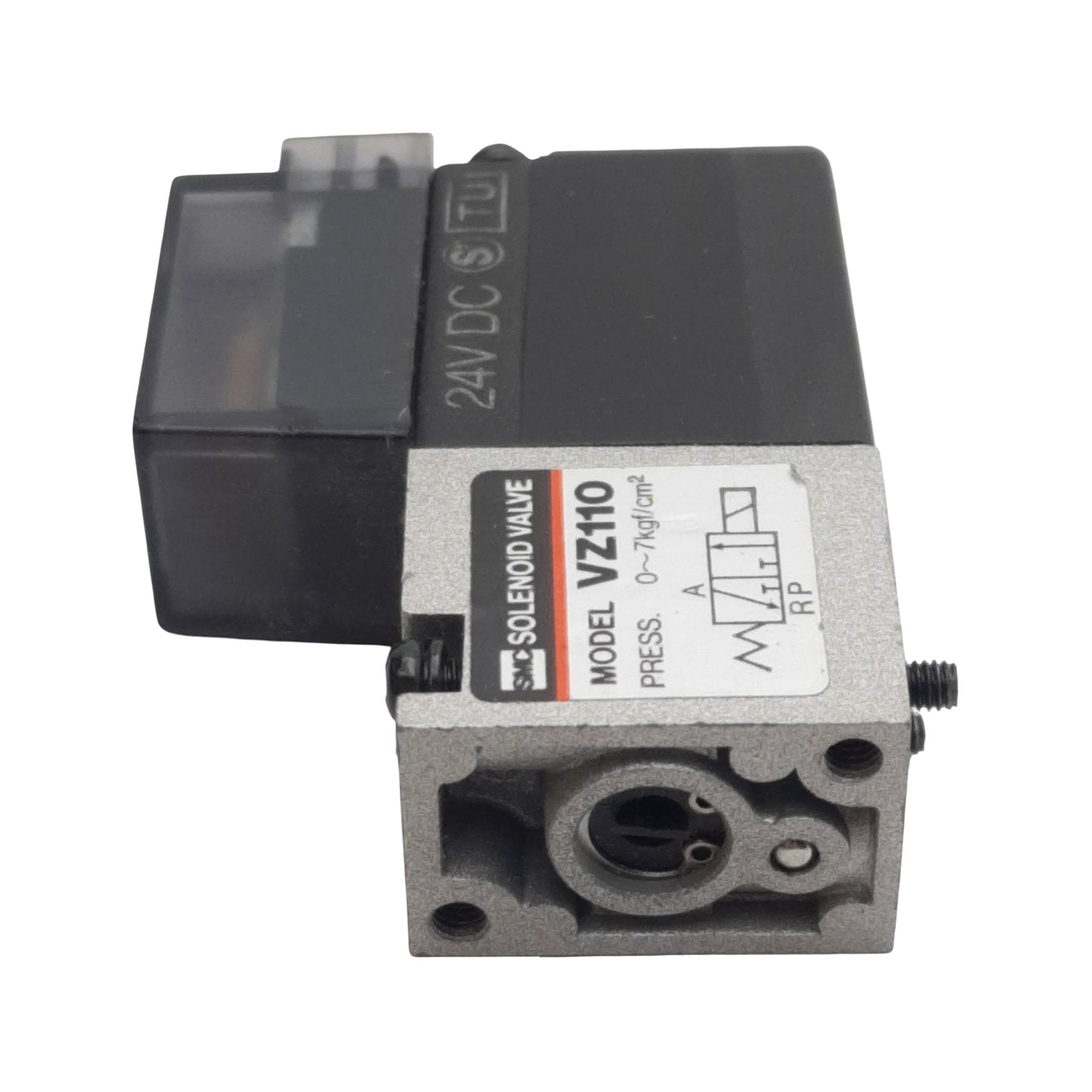 Used SMC VZ110-5MOZ-M5 Solenoid Valve, 3-Way NC, 0.15-0.7MPa, M5 Port, 24VDC Coil