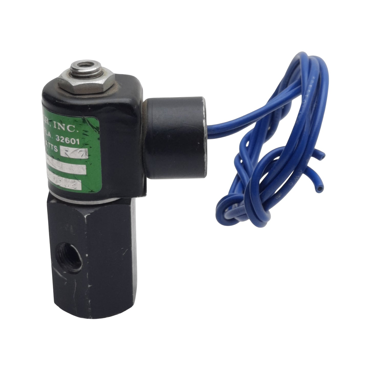 Used Fabco-Air FX88302 Solenoid Valve, 1/8in NPT, 100psi Max, 7W, 120VAC Coil