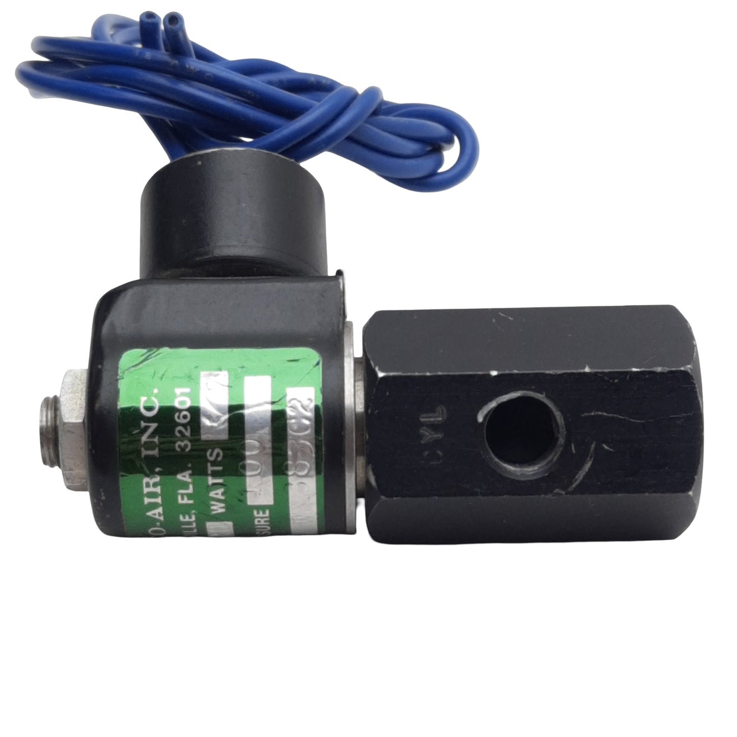 Used Fabco-Air FX88302 Solenoid Valve, 1/8in NPT, 100psi Max, 7W, 120VAC Coil