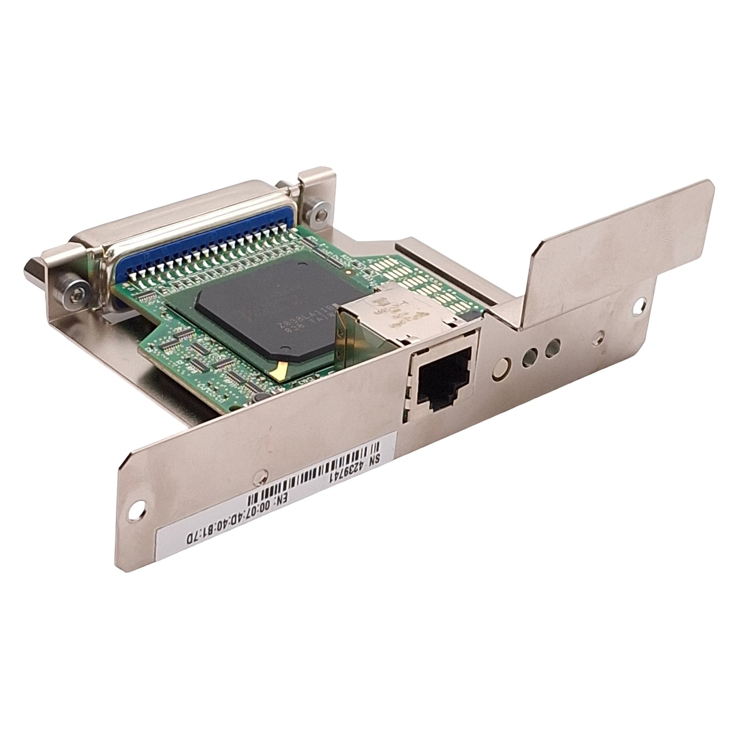 Used Zebra 47560-100 Rev B Ethernet Network Interface Card For 105SL *No Ribbon*
