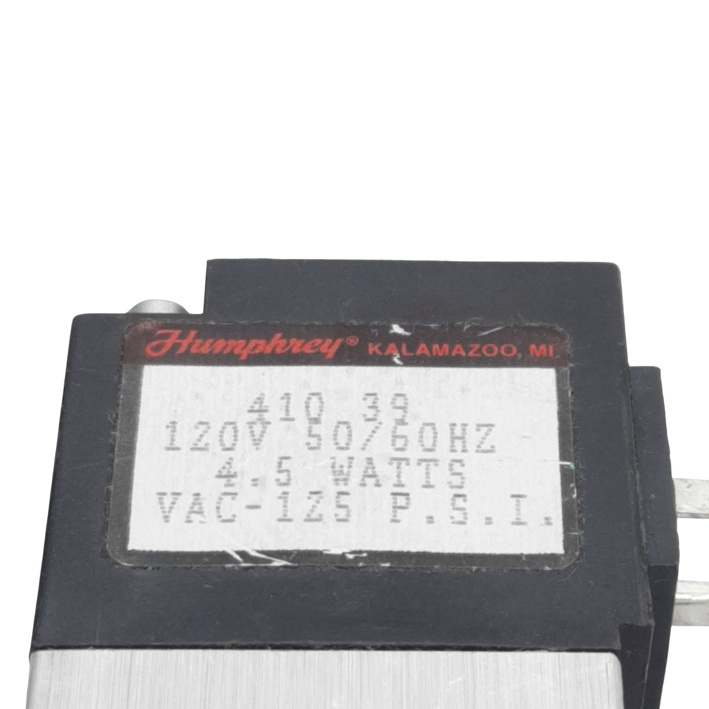 Used Humphrey 410-39-120V Solenoid Valve, 4-Way, 1/8in NPTF, 125psi, 4.5W 120VAC Coil