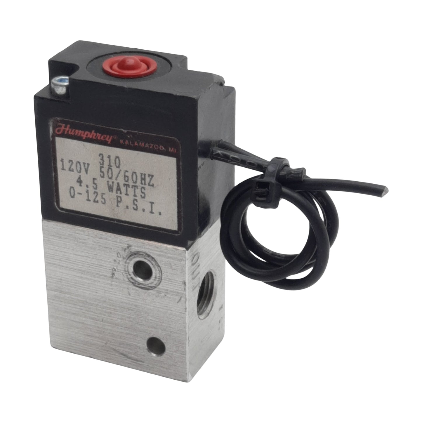 Used Humphrey 3101205060 Solenoid Valve, 3/2-Way, 1/8" NPSF, 125psi, 4.5W 120VAC Coil