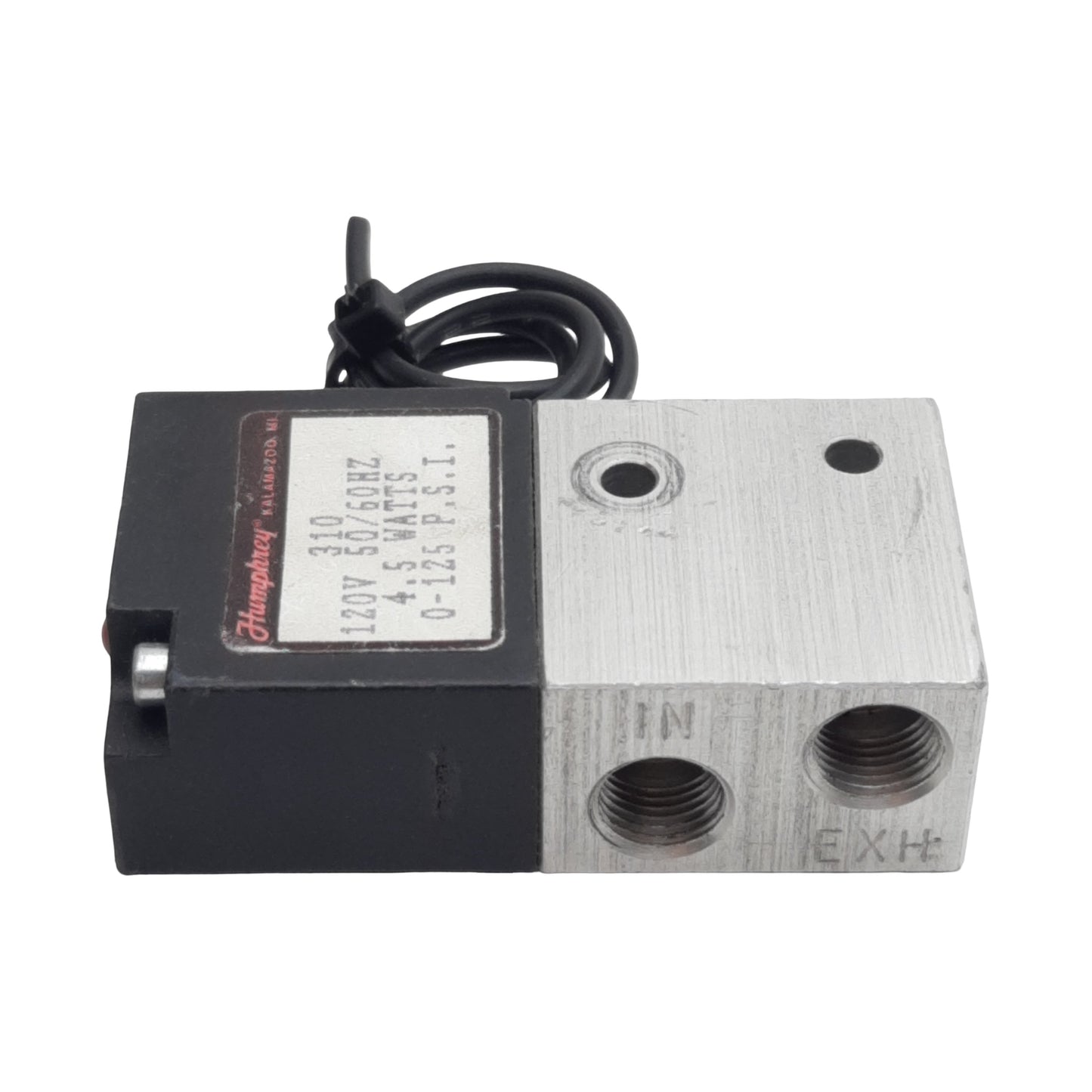 Used Humphrey 3101205060 Solenoid Valve, 3/2-Way, 1/8" NPSF, 125psi, 4.5W 120VAC Coil