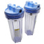 Used Lot of 2 US-Filter USF-PPI Clear Shell Pneumatic Filter Housing 1ft Length