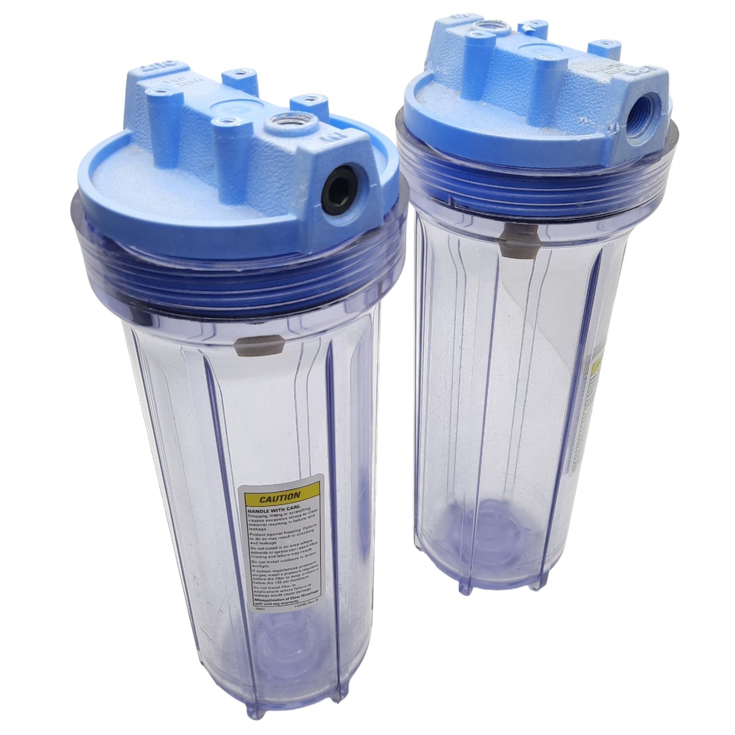 Used Lot of 2 US-Filter USF-PPI Clear Shell Pneumatic Filter Housing 1ft Length