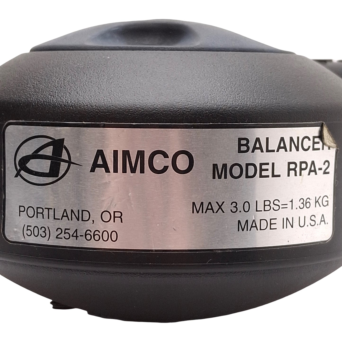 Used Aimco RPA-2 Tool Balancer Retractor, 1.5-3.0lbs Capacity, 5ft Nylon Steel Cable