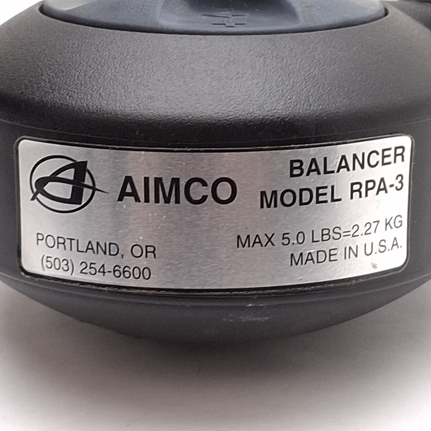 Used Aimco RPA-3 Tool Balancer Retractor, 3.0-5.0lbs Capacity, 5ft Nylon Steel Cable