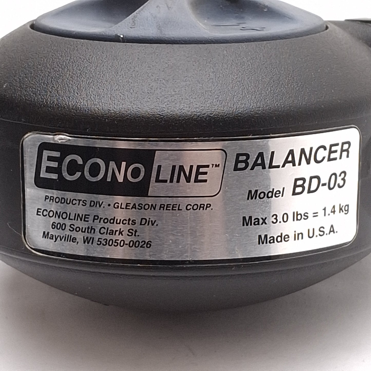 Used Econoline BD-03 Tool Balancer Retractor, 1.5-3.0lbs Capacity, 5ft Nylon Cable