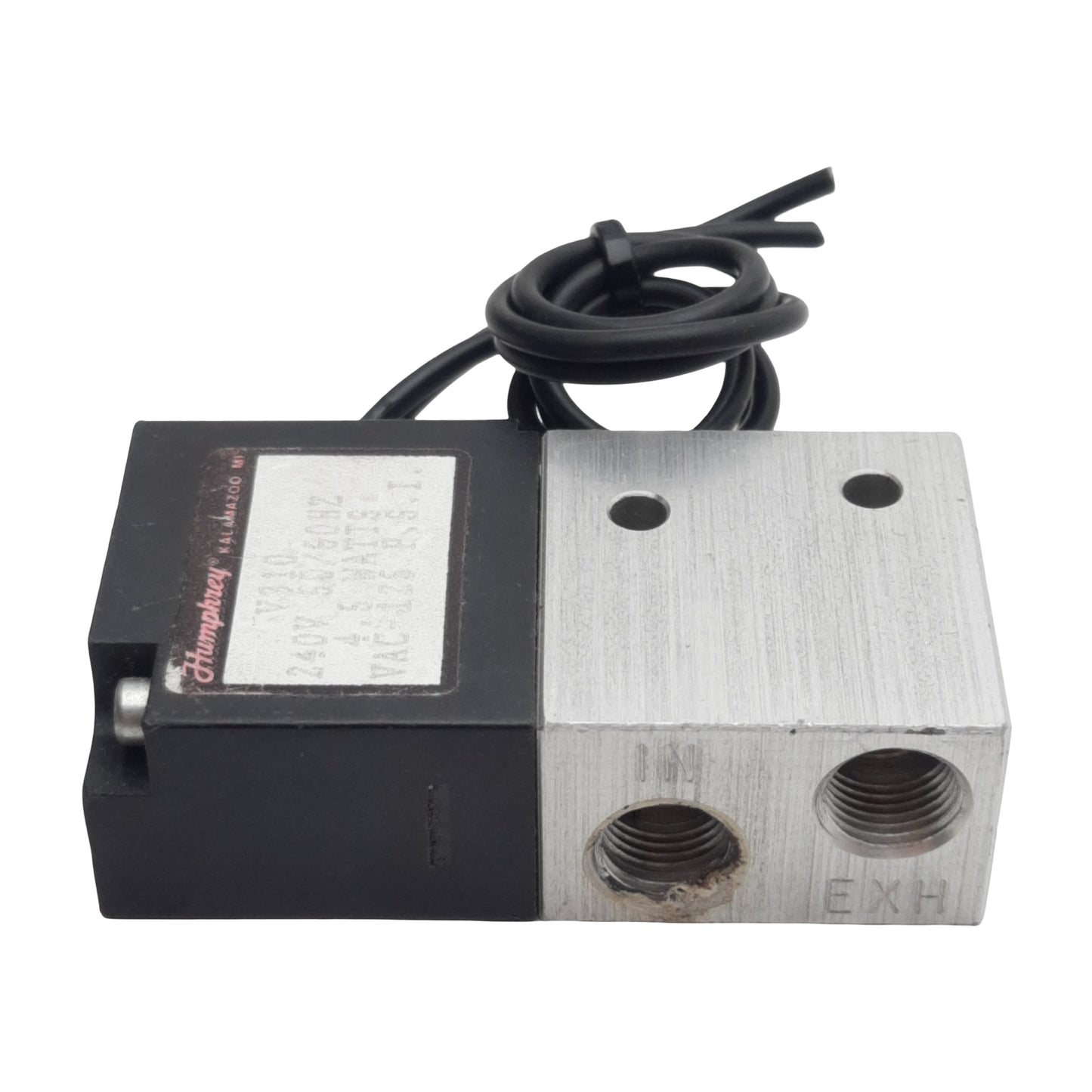 Used Humphrey V130-240V Solenoid Valve, 3/2-Way, 1/8in NPT, 125psi, 4.5W, 240VAC Coil