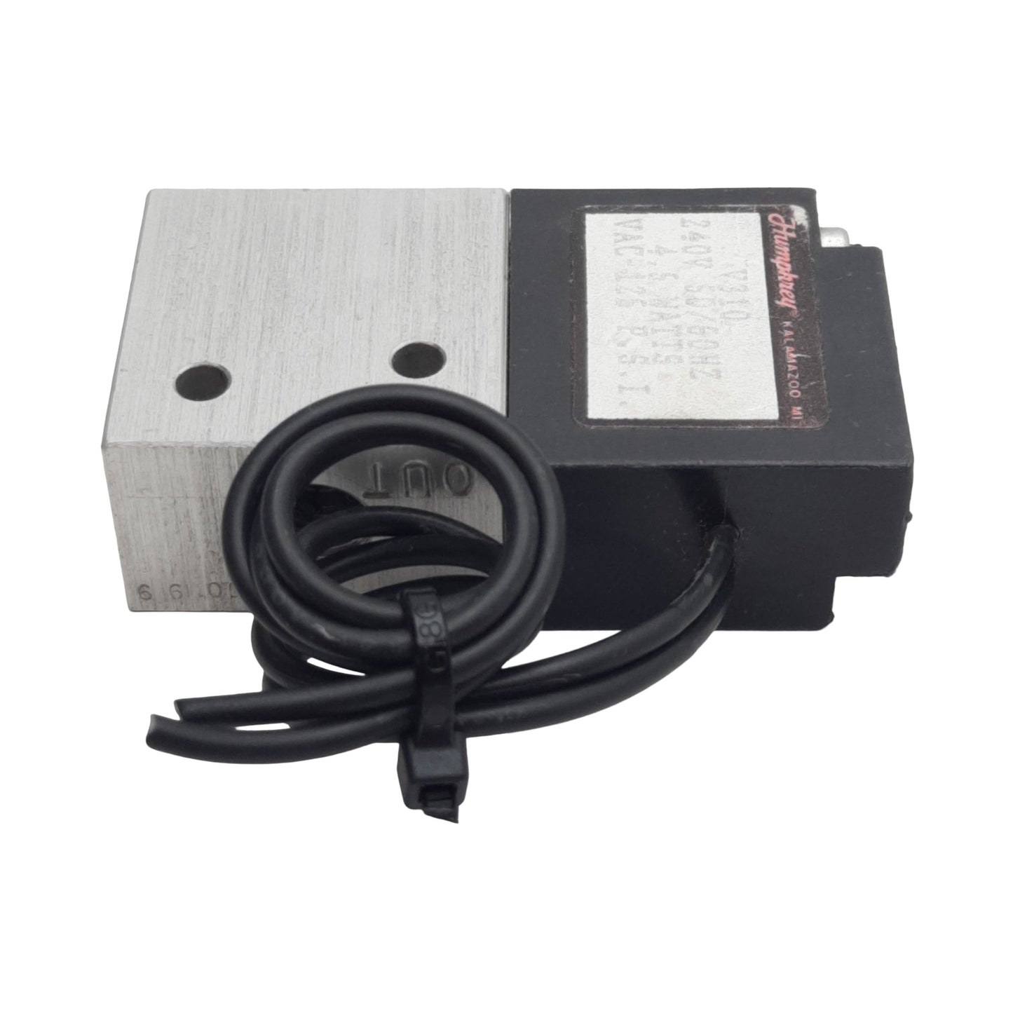 Used Humphrey V130-240V Solenoid Valve, 3/2-Way, 1/8in NPT, 125psi, 4.5W, 240VAC Coil