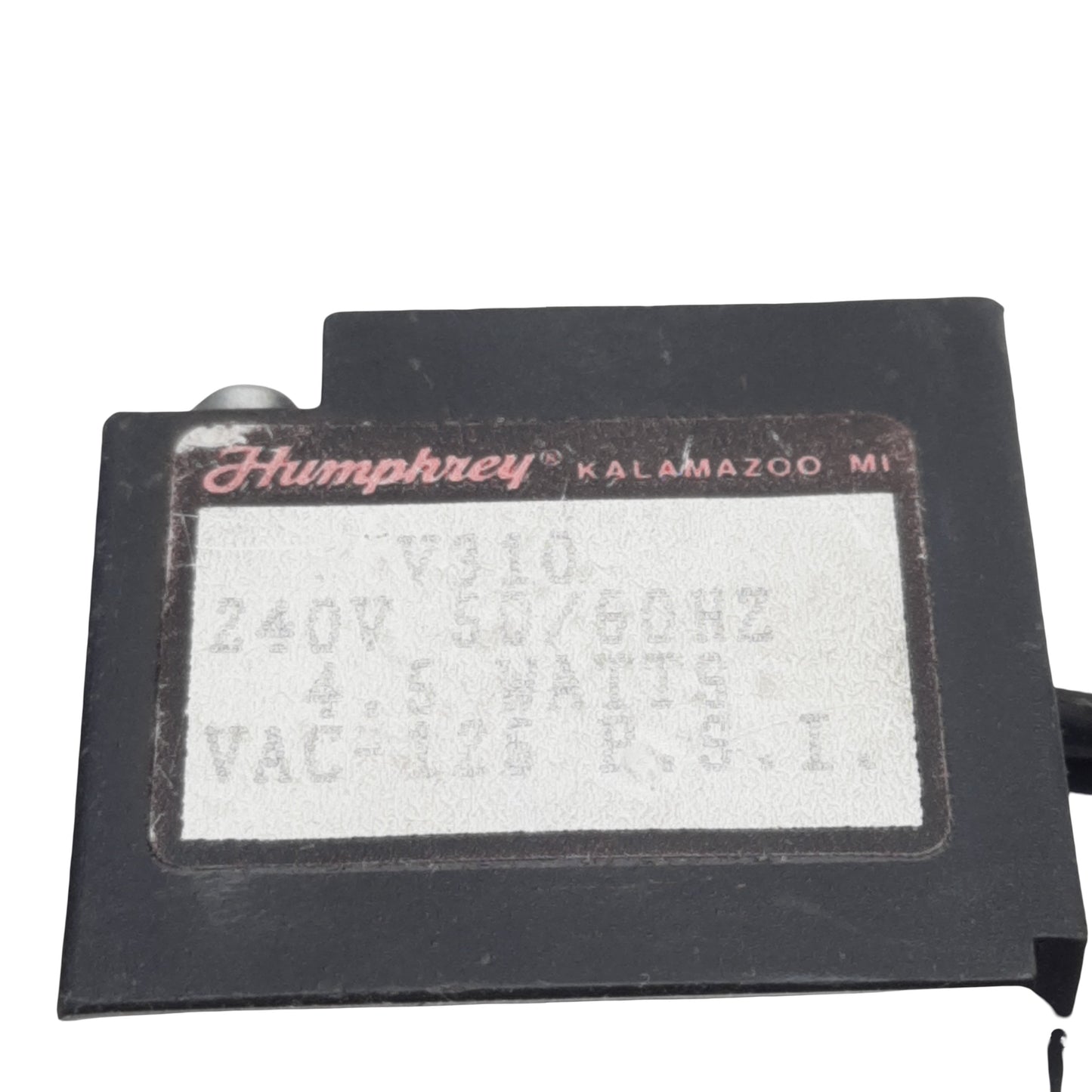 Used Humphrey V130-240V Solenoid Valve, 3/2-Way, 1/8in NPT, 125psi, 4.5W, 240VAC Coil