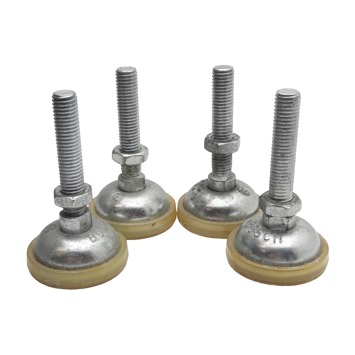 Used Lot of 4 Bosch 3842352061 Leveling Foot D44, M12 Thread, 85" H x 44" OD, 10 Slot