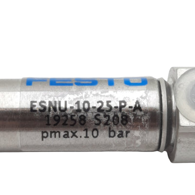 New Festo ESNU-10-25-P-A Pneumatic Cylinder, ø10mm Bore, 25mm Stroke, M5, 10bar
