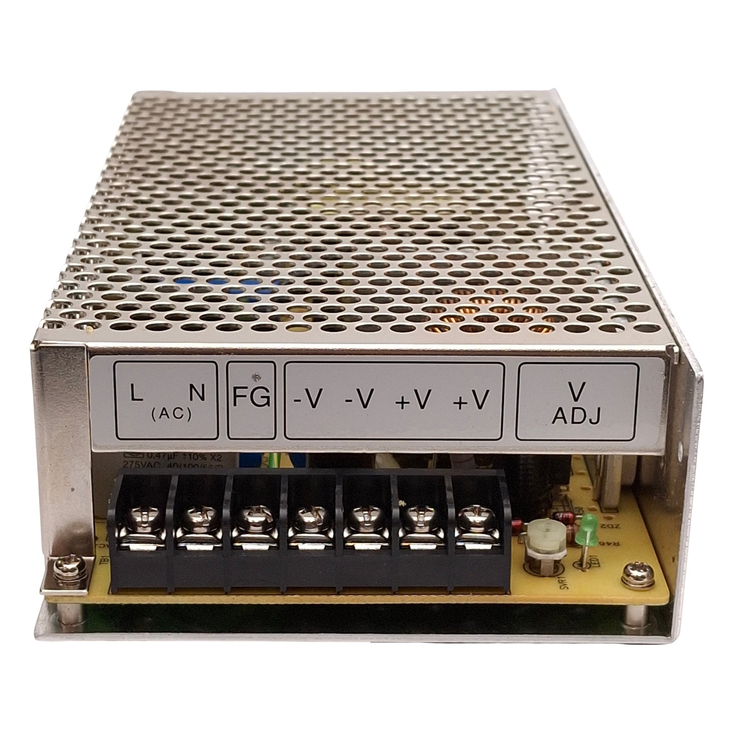 Used Mean Well S-150-48 Power Supply, 150W, 48VDC 3.2A Out, 115/230VAC 3.2/1.6A In