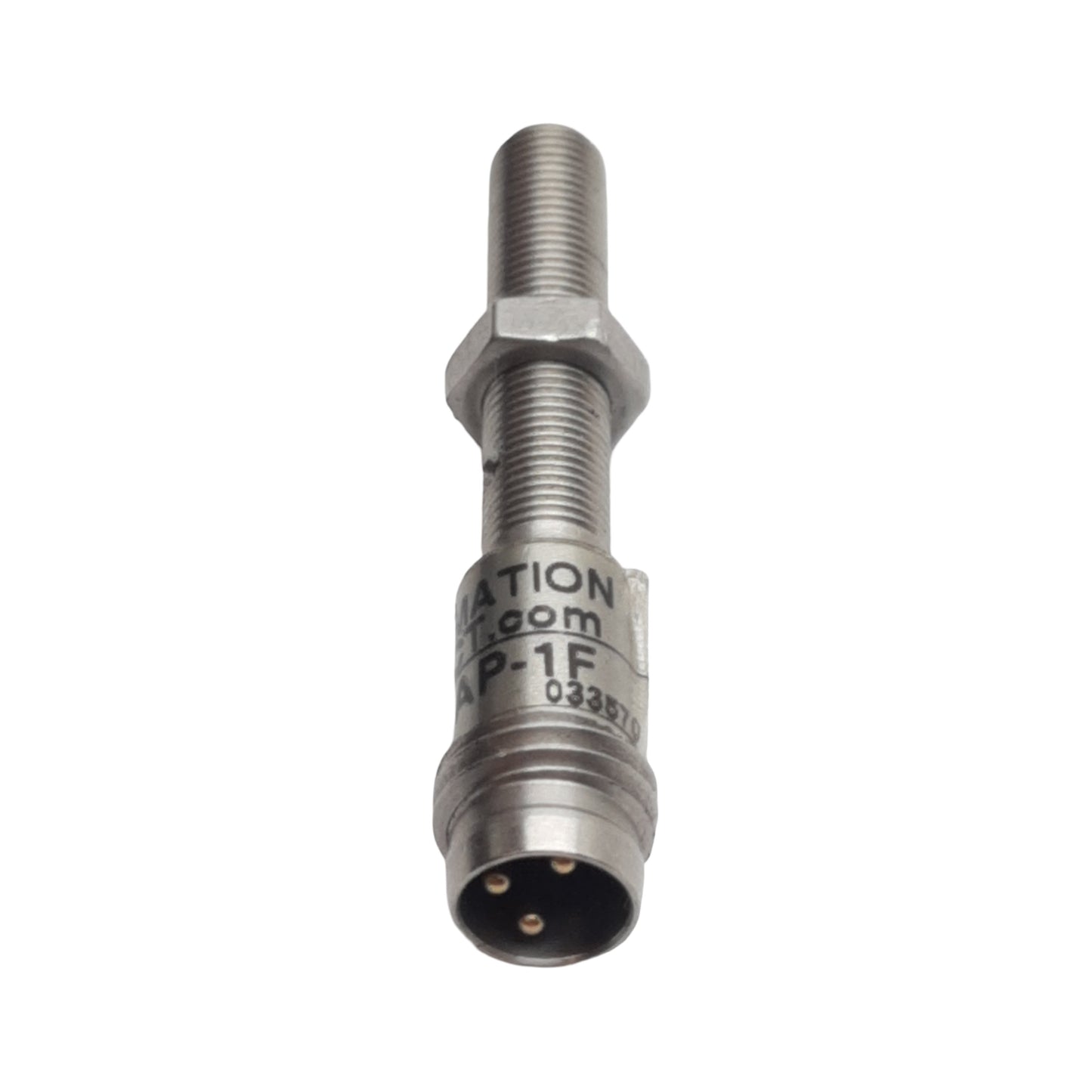 Used AutomationDirect PD1-AP-1F Proximity Sensor, PNP NO, 0.8mm Range, 30VDC, 3Pin M8