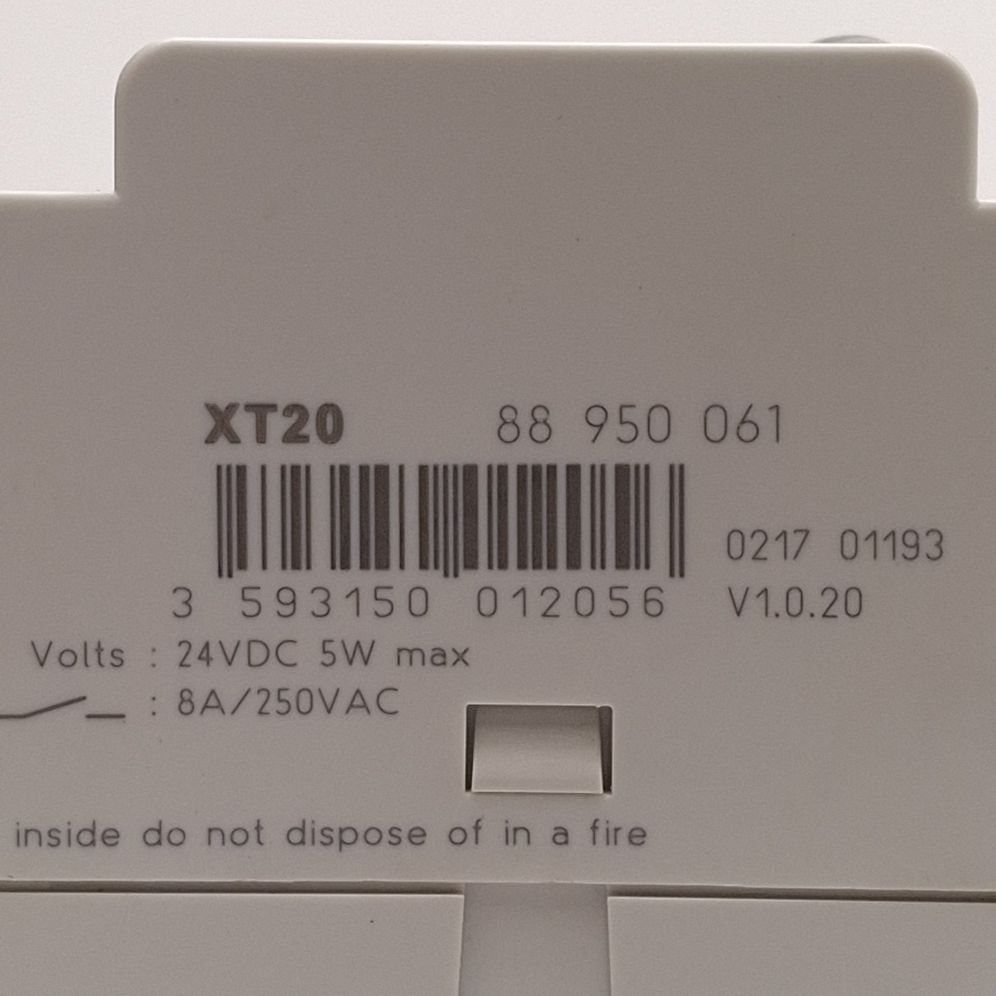 Used Crouzet 88950061 Millenium II XT20 Relay Module, 12 PNP Input, 8 Relay Output