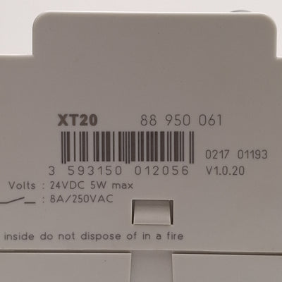 Used Crouzet 88950061 Millenium II XT20 Relay Module, 12 PNP Input, 8 Relay Output