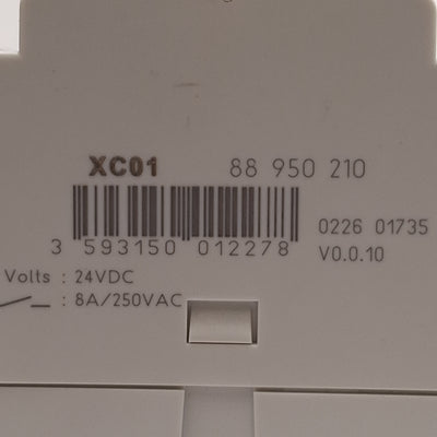 Used Crouzet 88950210 XC01 Relay Expansion Module, 4 PNP Inputs, 2 Relay Outputs