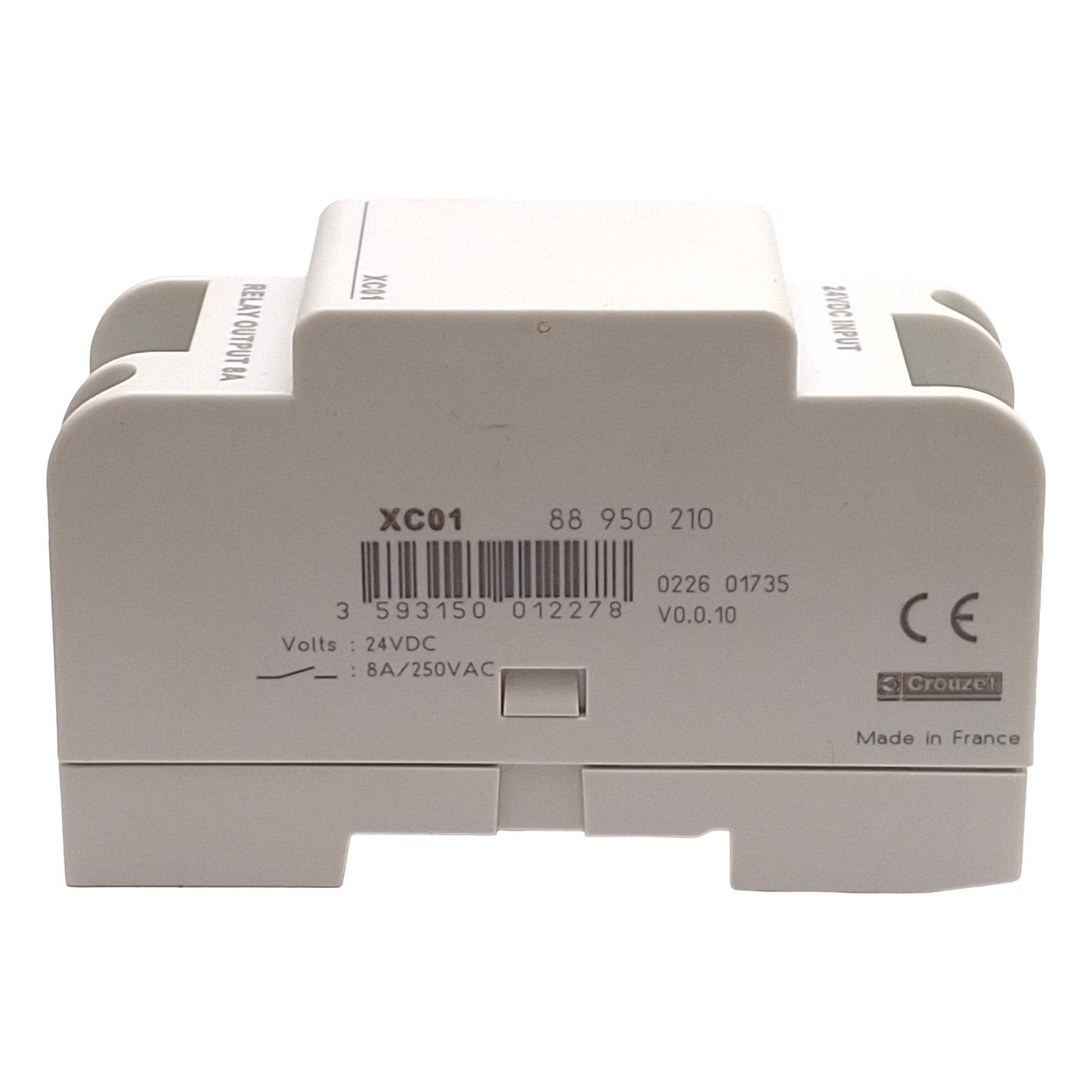 Used Crouzet 88950210 XC01 Relay Expansion Module, 4 PNP Inputs, 2 Relay Outputs