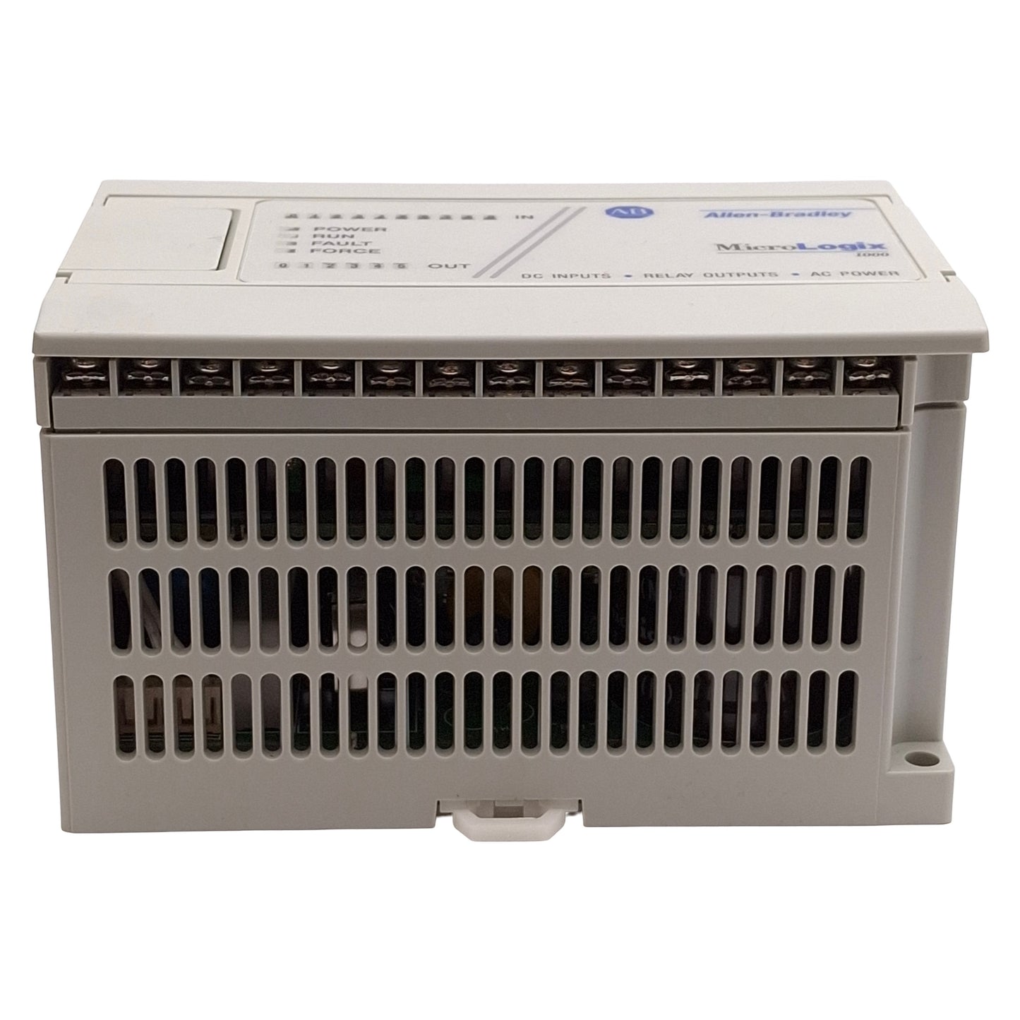 Used Allen Bradley 1761-L16BWA MicroLogix 1000 Controller, 10x DC IN, 6x Relay OUT