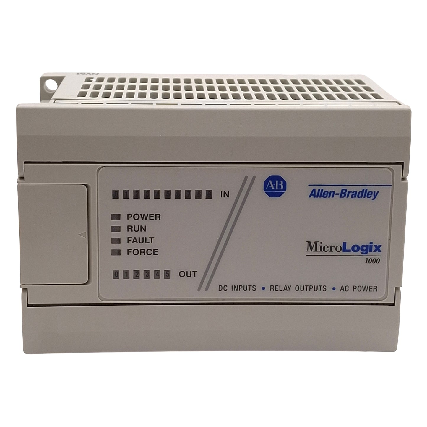 Used Allen Bradley 1761-L16BWA MicroLogix 1000 Controller, 10x DC IN, 6x Relay OUT