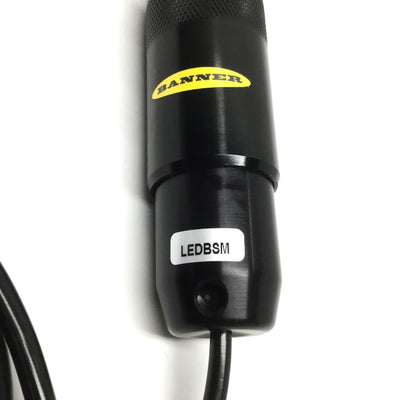 New – Open box Banner LEDBSM PresencePLUS LED 30mm Spot Light, Blue 465-485nm, 24VDC, 3-Pin M8