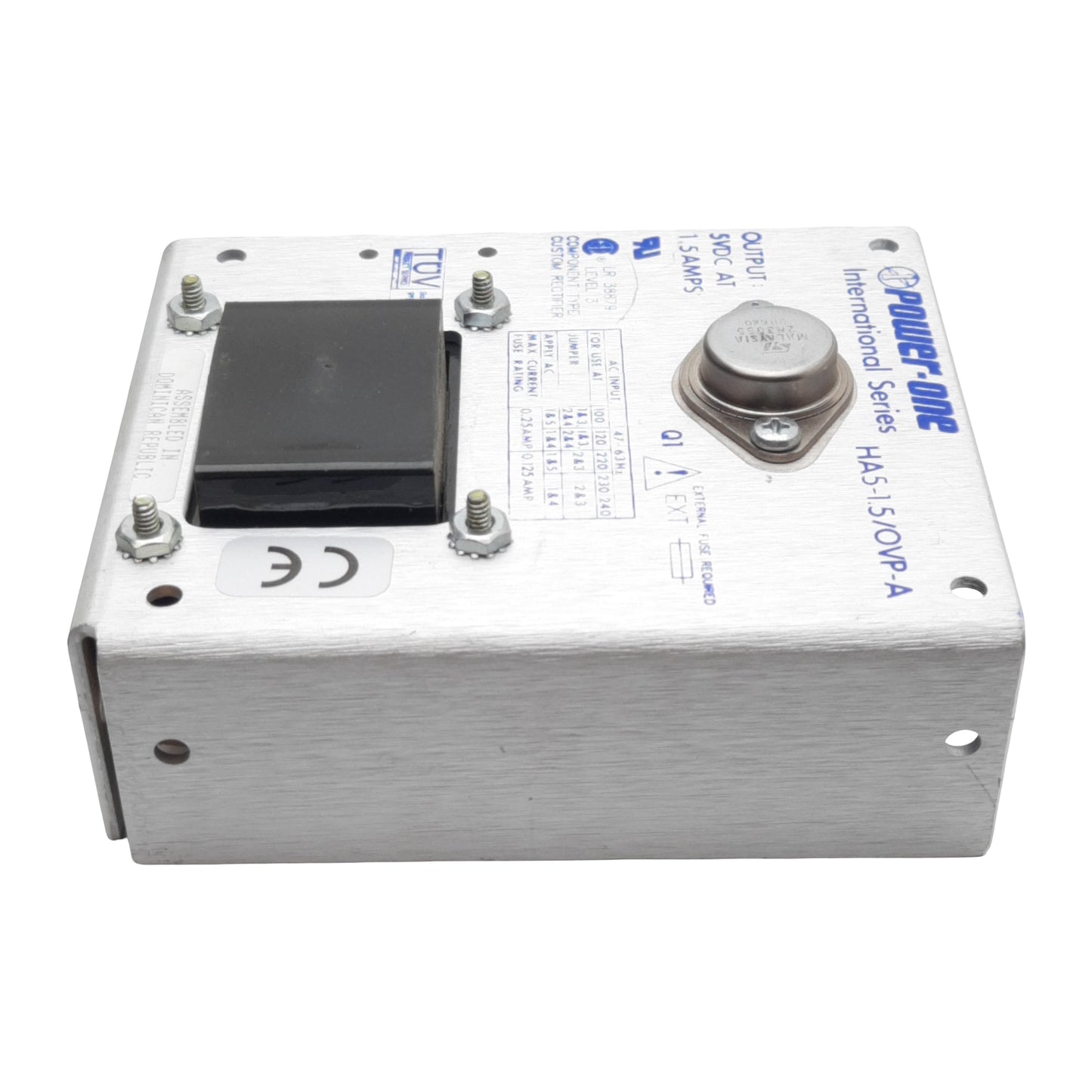 New – Open box Power-One HA5-1.5/OVP-A Power Supply, 100/240VAC In, 5VDC 1.5A Out, Panel Mount