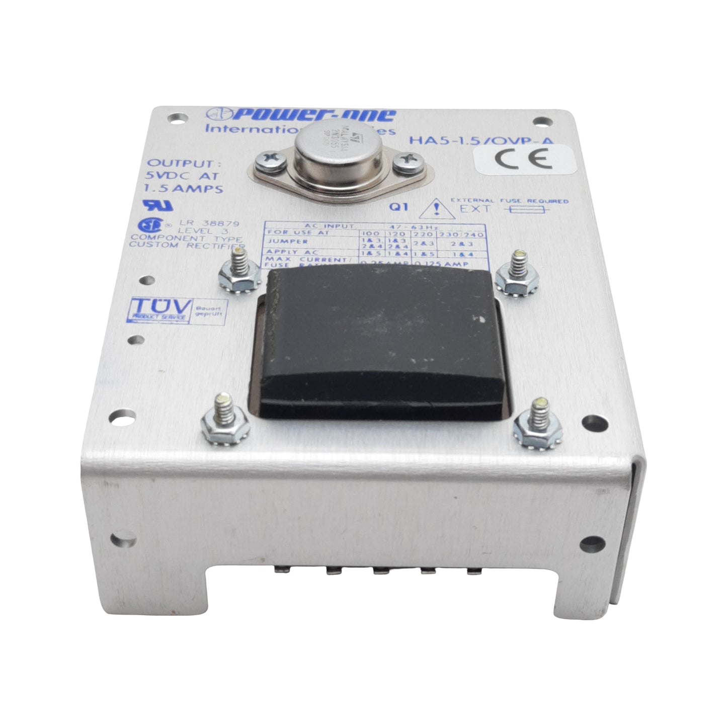 New Power-One HA5-1.5/OVP-A Power Supply, 100/240VAC In, 5VDC 1.5A Out Panel Mount