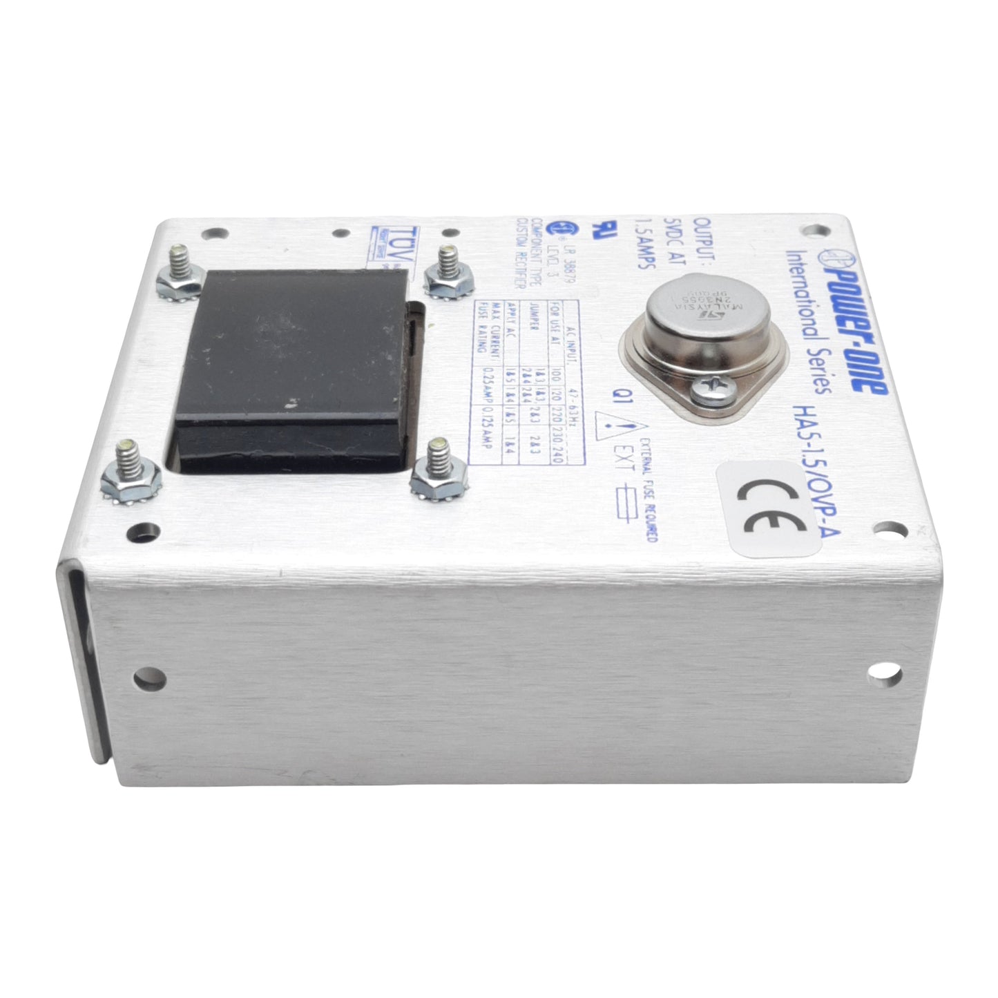 New Power-One HA5-1.5/OVP-A Power Supply, 100/240VAC In, 5VDC 1.5A Out Panel Mount