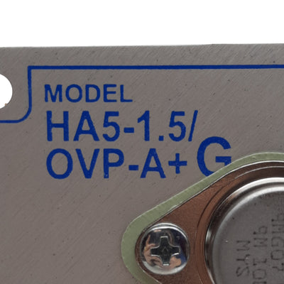 New Condor HA5-1.5/OVP-A+G Power Supply, 100/240VAC In, 1.5A 5VDC Out, Panel Mount