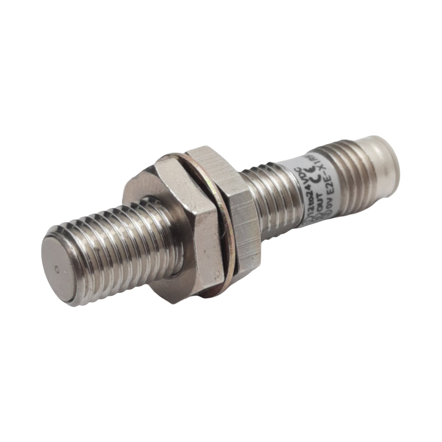 Used Omron E2E-X1R5F1-M3 Proximity Sensor, PNP N.O., 1.5mm Range, 12-24VDC, 4-Pin M8