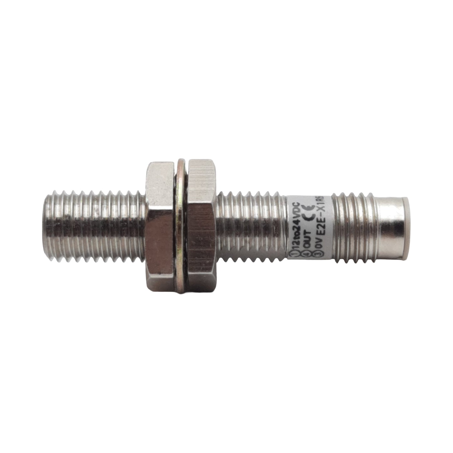 Used Omron E2E-X1R5F1-M3 Proximity Sensor, PNP N.O., 1.5mm Range, 12-24VDC, 4-Pin M8
