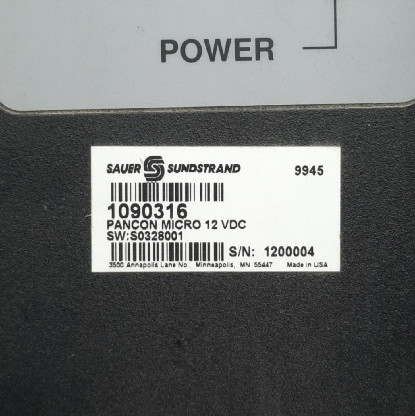Used Saur Sunstand Danfoss 1090316 S0328001 Pancon MC300 Micro Controller, 12VDC