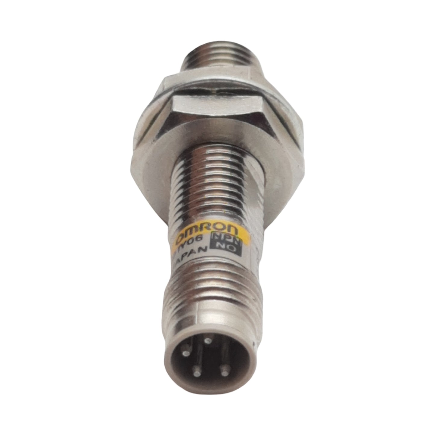 Used Omron E2E-X1R5E1-M3 Proximity Sensor, NPN N.O., 1.5mm Range, 12-24VDC, 4-Pin M8