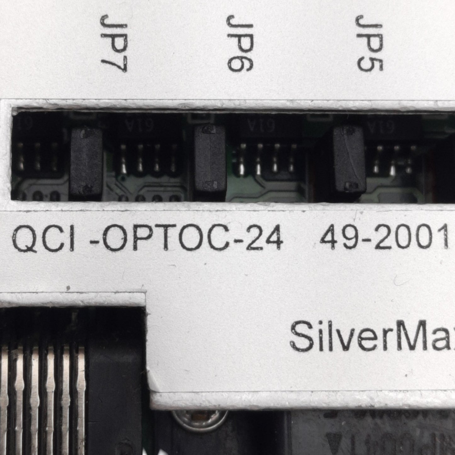 Used QuickSilver QCI-OPTOC-24 Optical I/O Module, Voltage 5-24VDC, DIN Mount, 7 I/O's